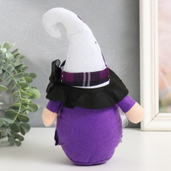 Кукла интерьерная «Бабуся в наряде с паучками и летучими мышами» - Фото 2