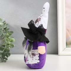 Кукла интерьерная «Бабуся в наряде с паучками и летучими мышами» - Фото 3