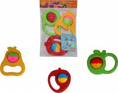 Набор погремушек «Фрукты» (3 шт), в ассортименте - Фото 1