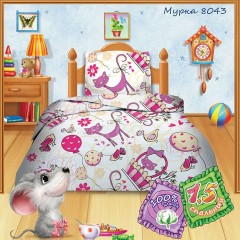 Комплект постельного белья «Мурка» (арт. 8043, 1,5-спальный, бязь, 1 наволочка 70х70) - Фото 1