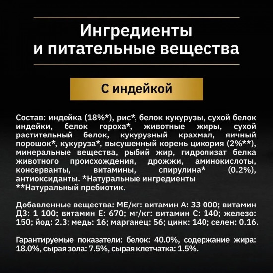 Корм для кошек с индейкой