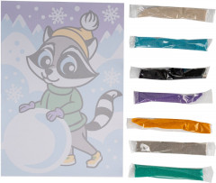 Картина из песка «Зимние забавы» - Фото 2