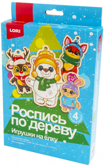 Набор для росписи по дереву «Милые зверята»