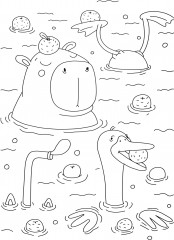 Капибара и друзья. Раскраска - Фото 1