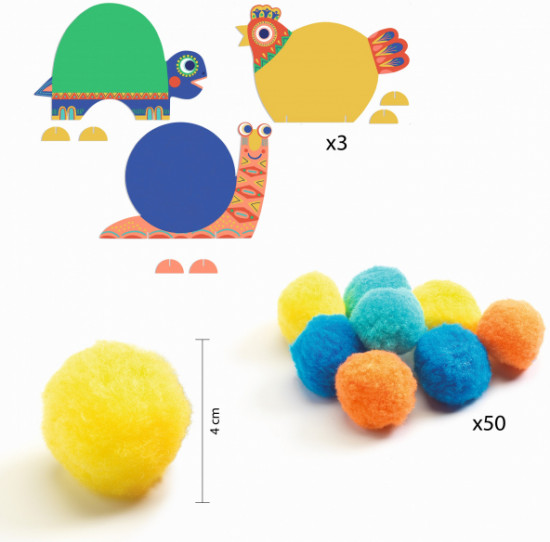 Набор для творчества «Зверушки из помпонов»