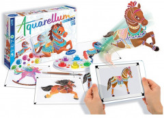 Набор раскрасок акварельных «Кони» - Фото 2