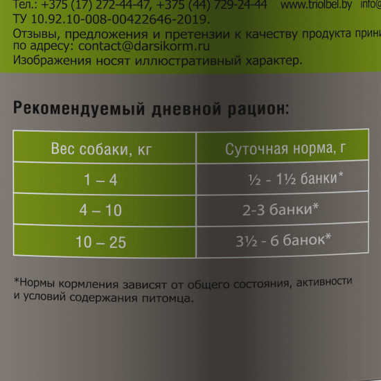 Паштет для собак «Ягнёнок и телятина»