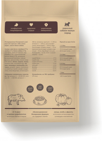 Корм для собак малых пород «Adult small breeds»