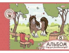 Альбом для рисования (8 листов на скрепке), в ассортименте - Фото 4