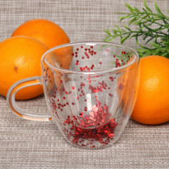 Кружка с двойными стенками «Сердечко с блёстками» - Фото 1