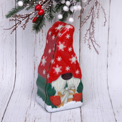 Банка жестяная «Гномик с подарком» - Фото 1