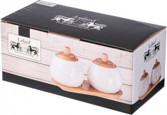 Набор банок для сыпучих продуктов на подставке «Native» - Фото 1