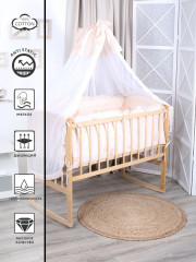 Комплект бортиков в кроватку с балдахином «Медвежонок винтаж» - Фото 6