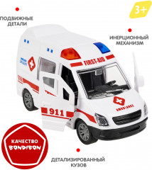 Машина инерционная «Скорая помощь микроавтобус» - Фото 10