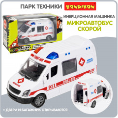 Машина инерционная «Скорая помощь микроавтобус» - Фото 11