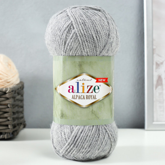 Пряжа для вязания «Alpaca Royal New», 21 Серый