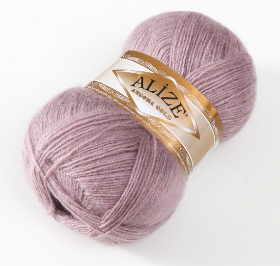 Пряжа для вязания «Angora Gold», 163 Серая роза
