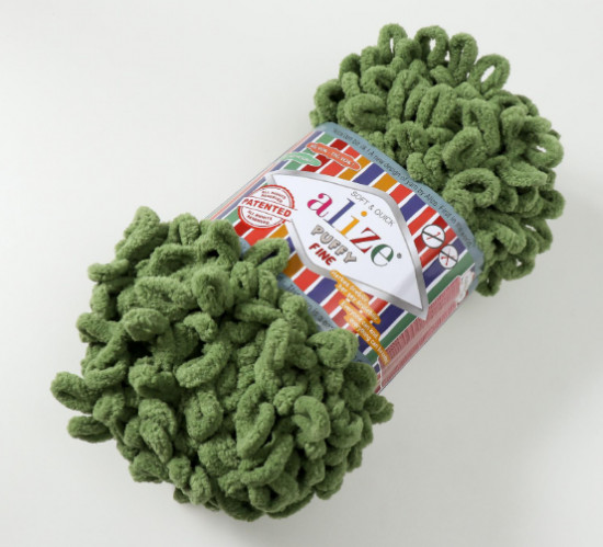 Пряжа для вязания «Puffy Fine», 485 Зеленый