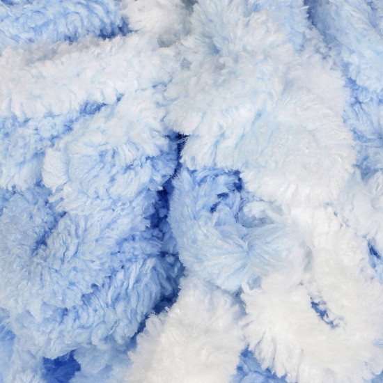 Нитки вязальные «Puffy Color», 5865 Бело-голубой
