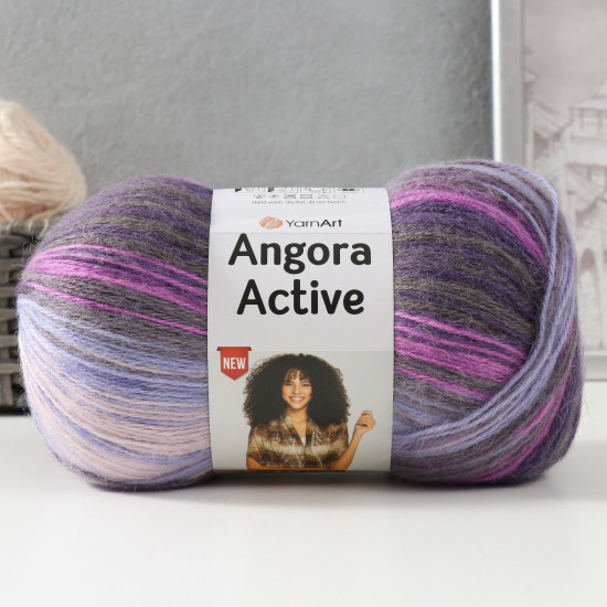 Пряжа для вязания «Angora Active», 847 Сиренево-фиолетовый