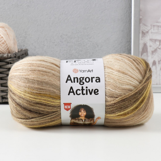 Пряжа для вязания «Angora Active», 843 Бежево-коричневый