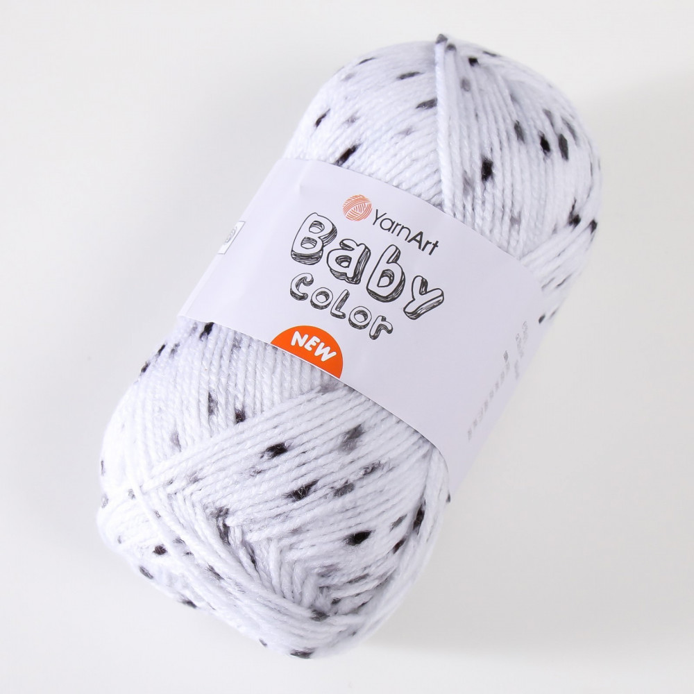 Пряжа для вязания «Baby color», 205 Бело-черный | Baby color | YarnArt | Фото 2