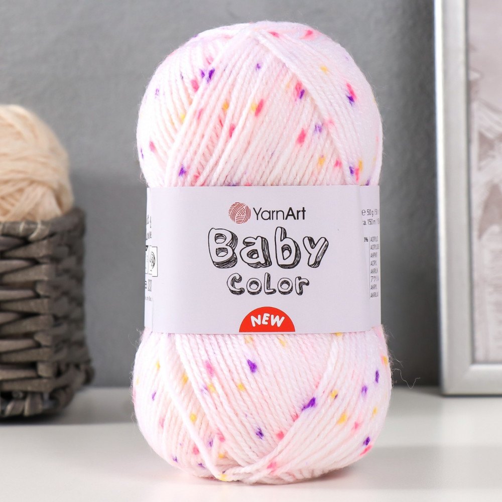 Пряжа для вязания «Baby color», 213 Розовый фиолетово-желтый | Baby color | YarnArt | Фото 1