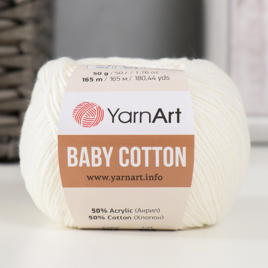 Пряжа для вязания «Baby Cotton», 401 Белый