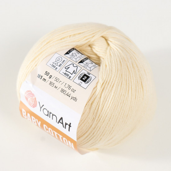 Пряжа для вязания «Baby Cotton», 402 Кремовый