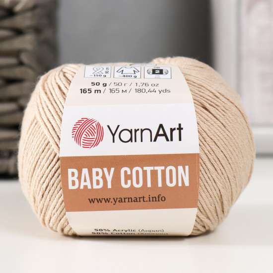 Пряжа для вязания «Baby Cotton», 403 Светло-бежевый