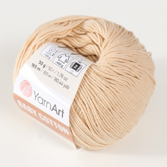 Пряжа для вязания «Baby Cotton», 404 Топленое молоко