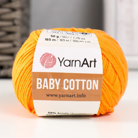 Пряжа для вязания «Baby Cotton», 425 Апельсин