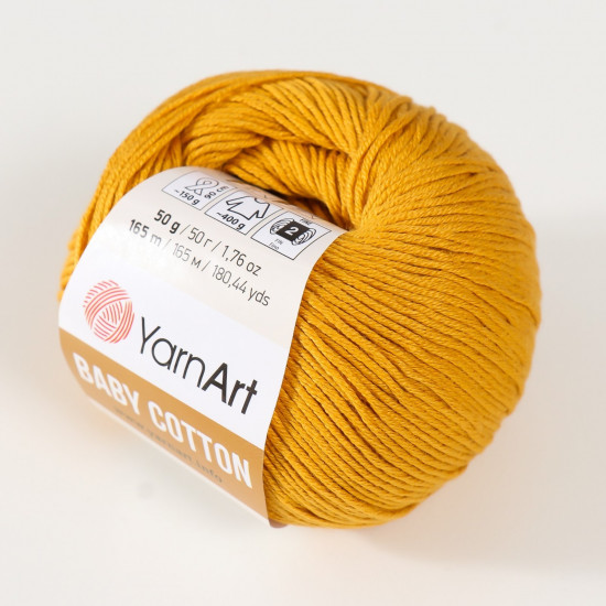 Пряжа для вязания «Baby Cotton», 433 Шафран