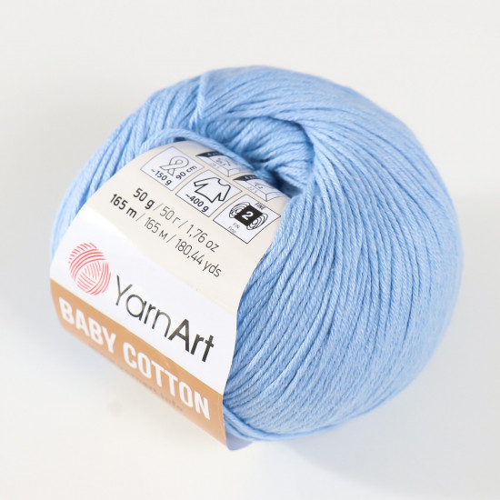 Пряжа для вязания «Baby Cotton», 448 Светло-голубой