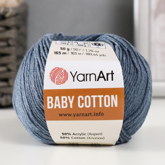 Пряжа для вязания «Baby Cotton», 453 Джинсовый