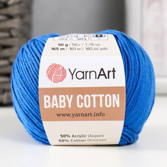 Пряжа для вязания «Baby Cotton», 456 Василек