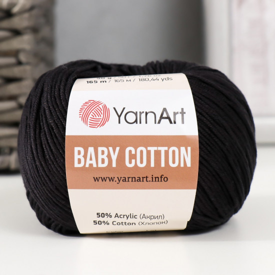 Пряжа для вязания «Baby Cotton», 460 Черный