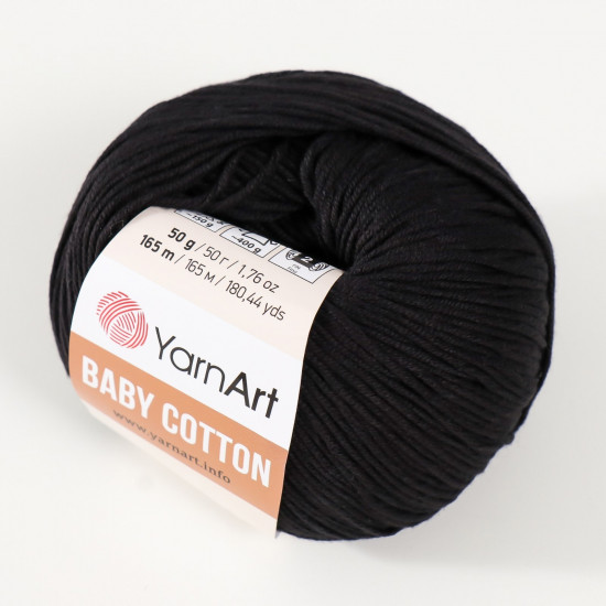 Пряжа для вязания «Baby Cotton», 460 Черный