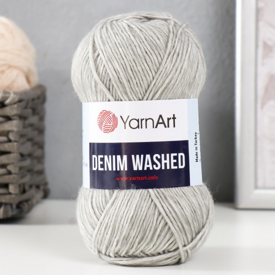 Пряжа для вязания «Denim Washed», 908 Светло-серый