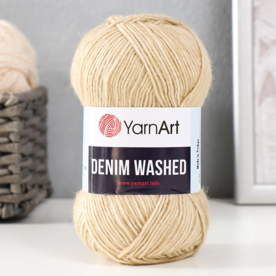 Пряжа для вязания «Denim Washed», 914 Светло-бежевый