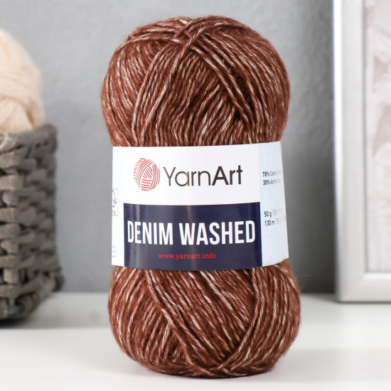 Пряжа для вязания «Denim Washed», 917 Коричневый