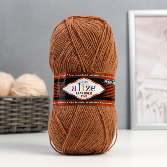 Пряжа для вязания «Lanagold fine», 466 Темно-бежевый