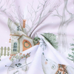 Комплект штор для кухни с подхватами «Звери в городе» - Фото 3