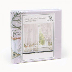 Комплект штор для кухни с подхватами «Звери в городе» - Фото 5