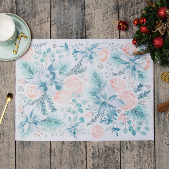 Салфетка на стол «Christmas flowers»