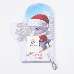 Варежка-прихватка «Новогодние забавы» - Фото 3