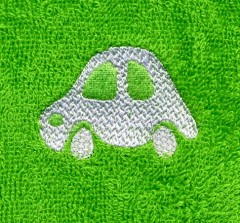 Детский халат махровый гладкокрашеный "Auto" (Cleanelly, рост 104, цвет зеленый) - Фото 1