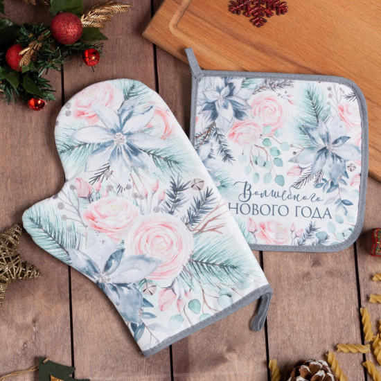 Набор кухонный «Christmas flowers»