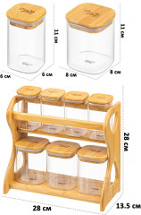 Набор банок для хранения на подставке «Crystal glass» - Фото 2