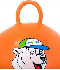 Мяч-попрыгун «Медвежонок» GB-403 (d-65 см), оранжевый - Фото 1